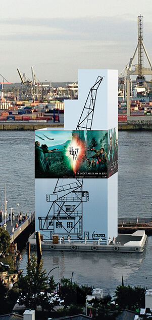Plakat Mock-Up am Hamburger Hafen Plakat Mock-Up am Hamburger Hafen