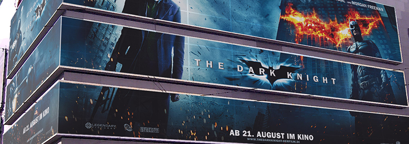 Mockup einer Kinoverkleidung zum Blockbuster Batman