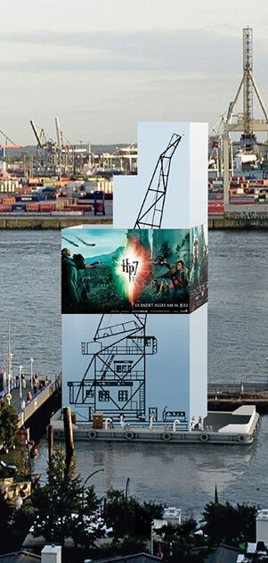 Plakat Mock-Up am Hamburger Hafen